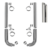 Miter Cut Stack Kit 6" or 7" Diameter Fits Peterbilt 115" Made in USA , Chrome Warranty 2 years