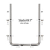 60" Top PipeComplete Peterbilt Stack Kit 7” 304 Stainless Steel Premium, Stove/Flat Top Design includes 7” T polished reduced to 5”