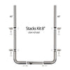 60" Top Pipe Complete Peterbilt Stack Kit 8” 304 Stainless Steel Premium, Stove/Flat Top Design includes 8” T polished reduced to 5”