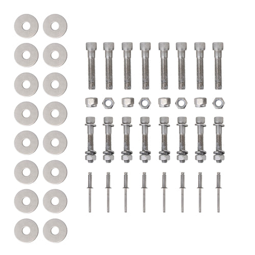 60" Top Pipe Complete Peterbilt Stack Kit 8” 304 Stainless Steel Premium, Stove/Flat Top Design includes 8” T polished reduced to 5”