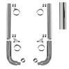 Flat Top ,Straight Cut Stack Kit 6" Diameter Fits Peterbilt 115" Made in USA , Chrome Warranty 2 years