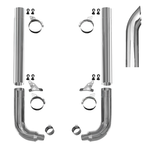 6" or 7" Diameter Stack Kit West Coast Curve Cut Fits Peterbilt 115"
