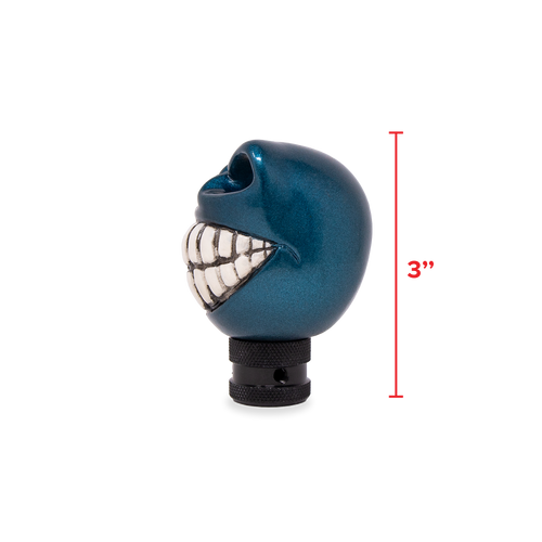 Wicked Skull Head Gear Shift Knob Lever Shifter Metallic Teal
