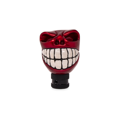 Wicked Skull Head Gear Shift Knob Lever Shifter Metallic Candy Red.