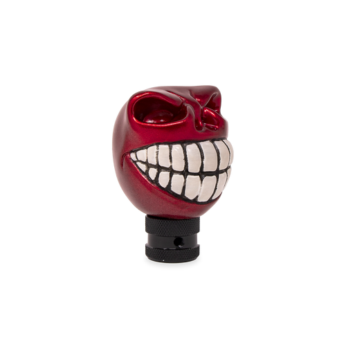Wicked Skull Head Gear Shift Knob Lever Shifter Metallic Candy Red.