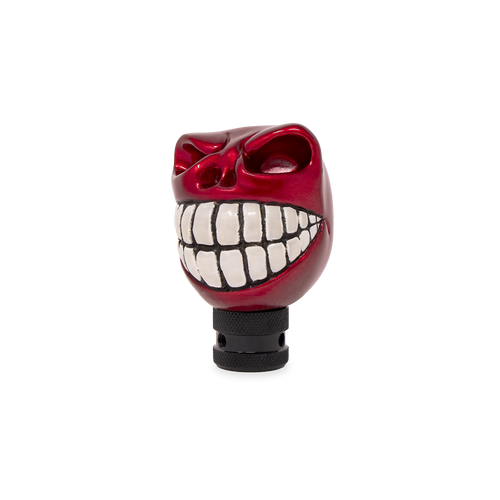 Wicked Skull Head Gear Shift Knob Lever Shifter Metallic Candy Red.