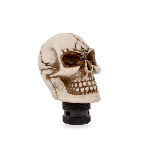 Skull Gear Stick Shift Knob Shifter Lever Handle White