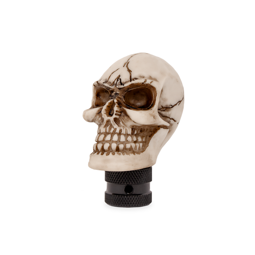 Skull Gear Stick Shift Knob Shifter Lever Handle White