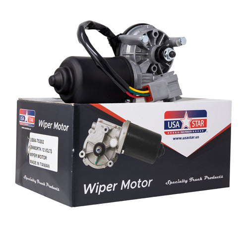 Wiper Motor Fits Kenworth T700/T800/T2000/W900 (1985 & Newer) and Peterbilt 330/335/337/340/348/379/387/389 (1999-2008)