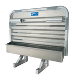 Merritt Cab Head Rack 68" x 80" Radius Corner 23,798 Lbs Max Static Load Resistance. Full Tray & Two Locking Chain Racks