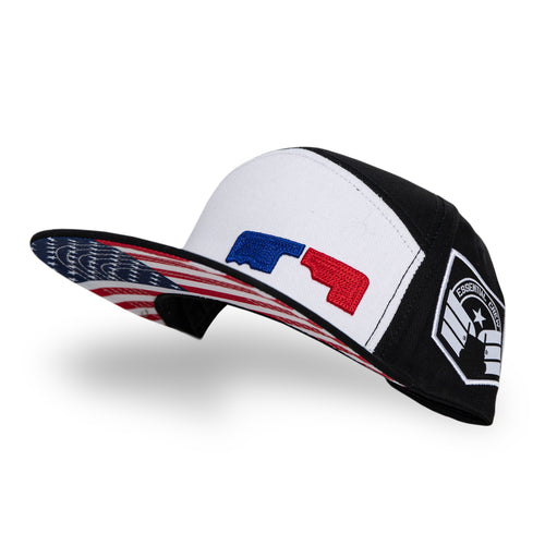 Hat Black Camo Cross Stitch Logo,7 panel