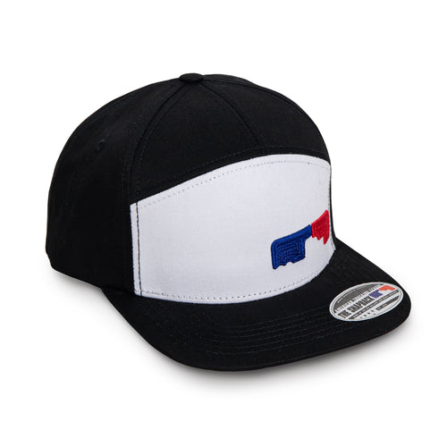 Hat Black Camo Cross Stitch Logo,7 panel