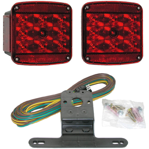 Under 80 inch Wide Trailer Rear Led Light Kit