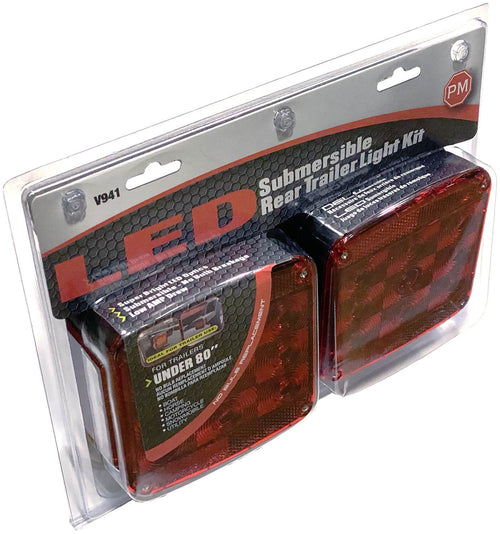 Under 80 inch Wide Trailer Rear Led Light Kit