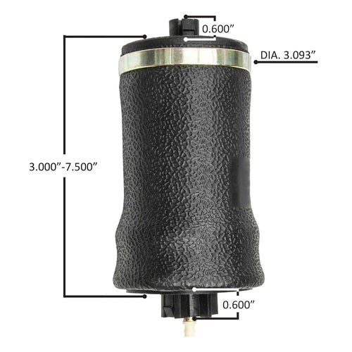 Cab Sleeve Air Spring with Aluminum Base, Replaces Firestone