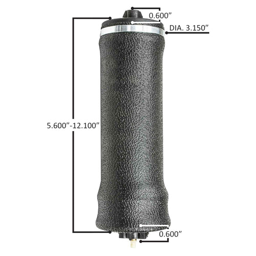 Cab Sleeve Air Spring with Aluminum Base, Replaces Firestone Fits Freightliner Coronado, Century, Columbia, Cascadia