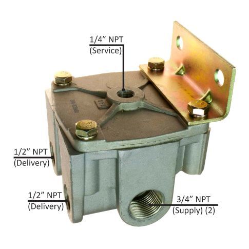 Air Brake Relay Valve 4.0 PSI 2S/2D (R-12H)