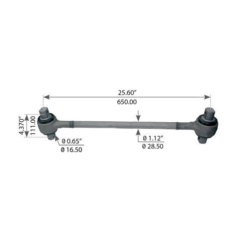 Torque Rod fits Peterbilt 379 Length: 25.56" (Center to Center)
