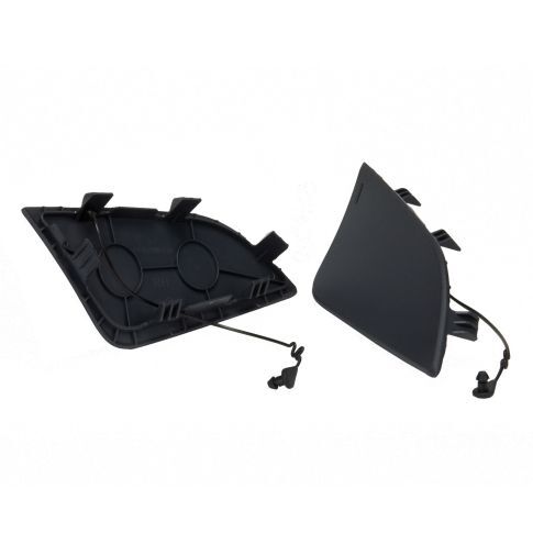 Black Tow Hook Access Covers For 2018-2024 Freightliner Cascadia (Pair)
