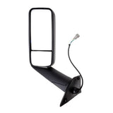 Door Mirror, Left, Heated/Powered, Black for '08-17 Fits Freightliner Cascadia Driver Side