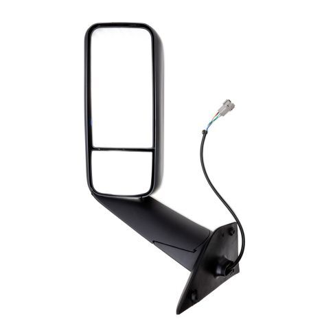 Door Mirror, Left, Heated/Powered, Black for '08-17 Fits Freightliner Cascadia Driver Side