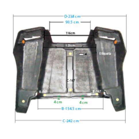 Hood Aftermarket Fits Freightliner FLD120 1989-2003 Centerline Length: 61 Inch