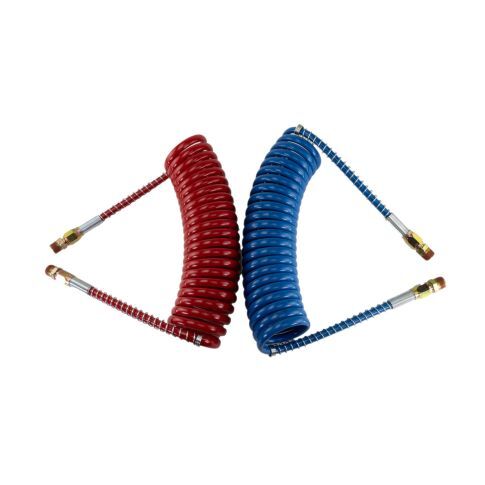 15' Length, 12" Lead Length, Air Brake Hose, Coiled