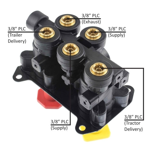 Dash Control Valve MV-3 3/8" Push-to-Connect w/0.275" Mount Fits, Peterbilt, and International