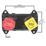 Dash Control Valve MV-3 3/8" Push-to-Connect w/0.275" Mount Fits, Peterbilt, and International