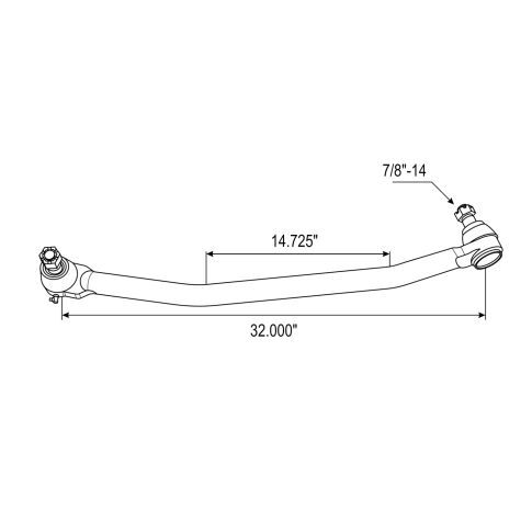 32” Drag Link Assembly  FLD Class., Columbia 32” fits Freightliner