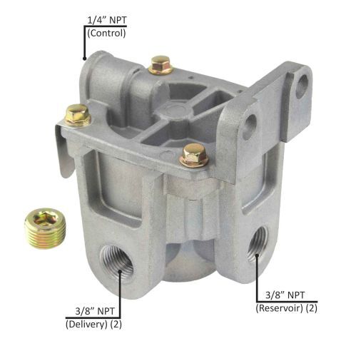 Air Brake Relay Valve (RG-2) 4-PORT 3/8"S&D RG2