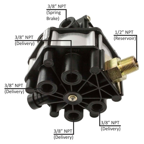 Full Function Trailer Valve FF-2 w/3/4" Reservoir Port