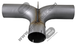 5" 2-Bend ID/OD/OD Y-Pipe Aluminized