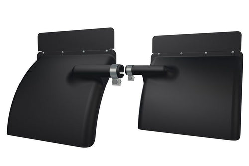Tramec AeroSlipper ASP-25 Quarter Fender with Black Top Flaps, Black Poly, Pair