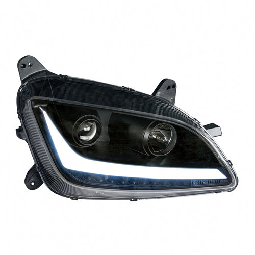 Blackout Projection Headlight with LED Position Light & LED Turn Signal for 2011+ fits Peterbilt 579/587 - Passenger