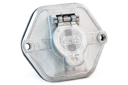 7-Way Zinc Receptacle, Split Pin, 20A Circuit Breakers, Single Retail Pack