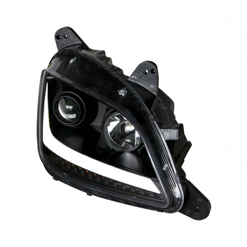 Blackout Projection Headlight with LED Position Light & LED Turn Signal for 2011+ fits Peterbilt 579/587 - Passenger