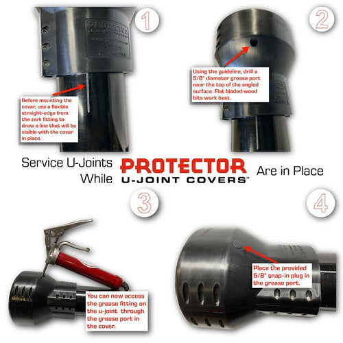 Large U-Joint Cover Kit for 4.625" to 5.250" dia. Driveshafts