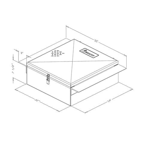 Merritt Between Frame Storage Tool Box With Mounting Kit Model