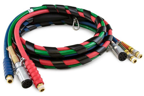 Tramec 3-in-1 Wrap with Red & Blue Hose, 12', SureGrip Handle, ABS Green Jacket & Zinc Plugs