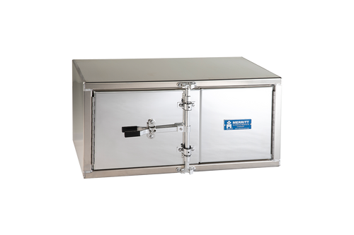 Merritt 24"H x 24"D x 48"L Underbody Cam Lock Tool Box Smooth Aluminum Double Door