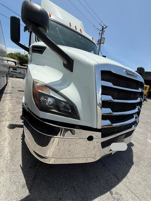 14" Chrome Clad Bumper fits Freightliner Cascadia CA-126 2018 and Newer, without Fog Light Holes