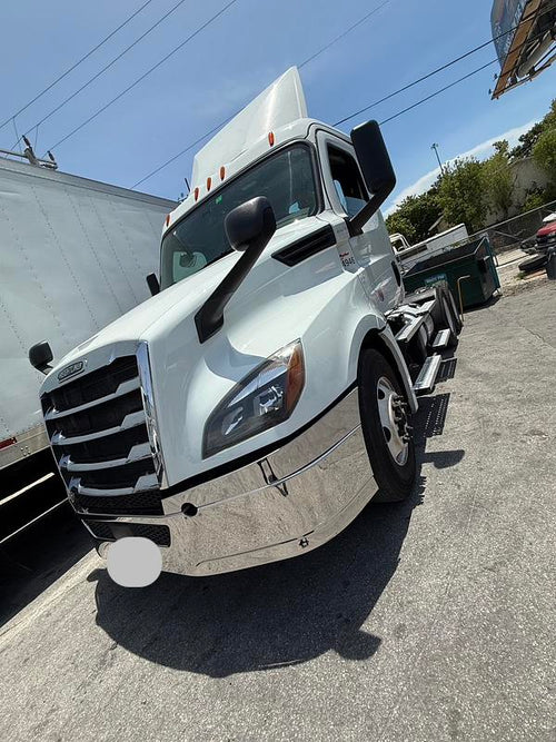 14" Chrome Clad Bumper fits Freightliner Cascadia CA-126 2018 and Newer, without Fog Light Holes