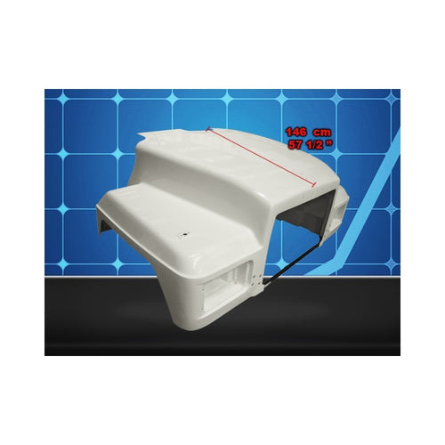 New Hood Mack RD600 1991 Y UP W/Front Bar Hood measures 57.5 inches long, 65.5 inches cab width and 93 inches total width