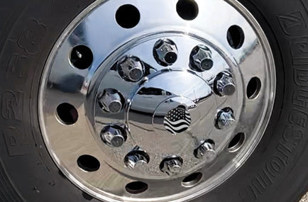 Chrome Plastic Axle Cover RealLogo Floaters (RLF) Includes (2) Front & (4) Rear Covers