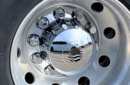 Chrome Plastic Axle Cover RealLogo Floaters (RLF) Includes (2) Front & (4) Rear Covers