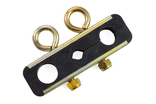 Tramec 3-Hole Air Hose Clamp, Double Eye-Bolt for 1/4" and 3/8" I.D. Hose and Cable