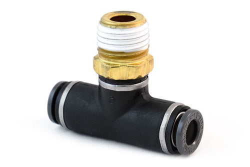 Male Branch Swivel Tee Fitting (Sealant Applied) Tube 1/4" X 1/8"