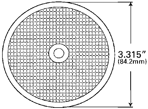 Grote Red Sealed Center-Mount Reflectors 3.5" Round