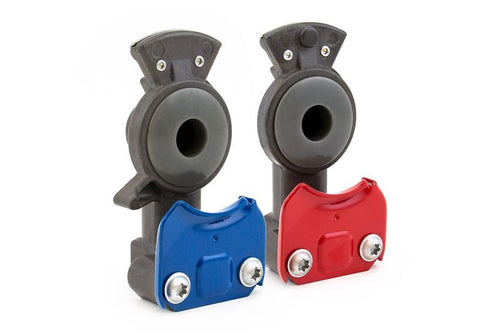 Tramec Sloan Gladhand Installation Kit - (1) Service & (1) Emergency, Anodized, Gray Poly Seal